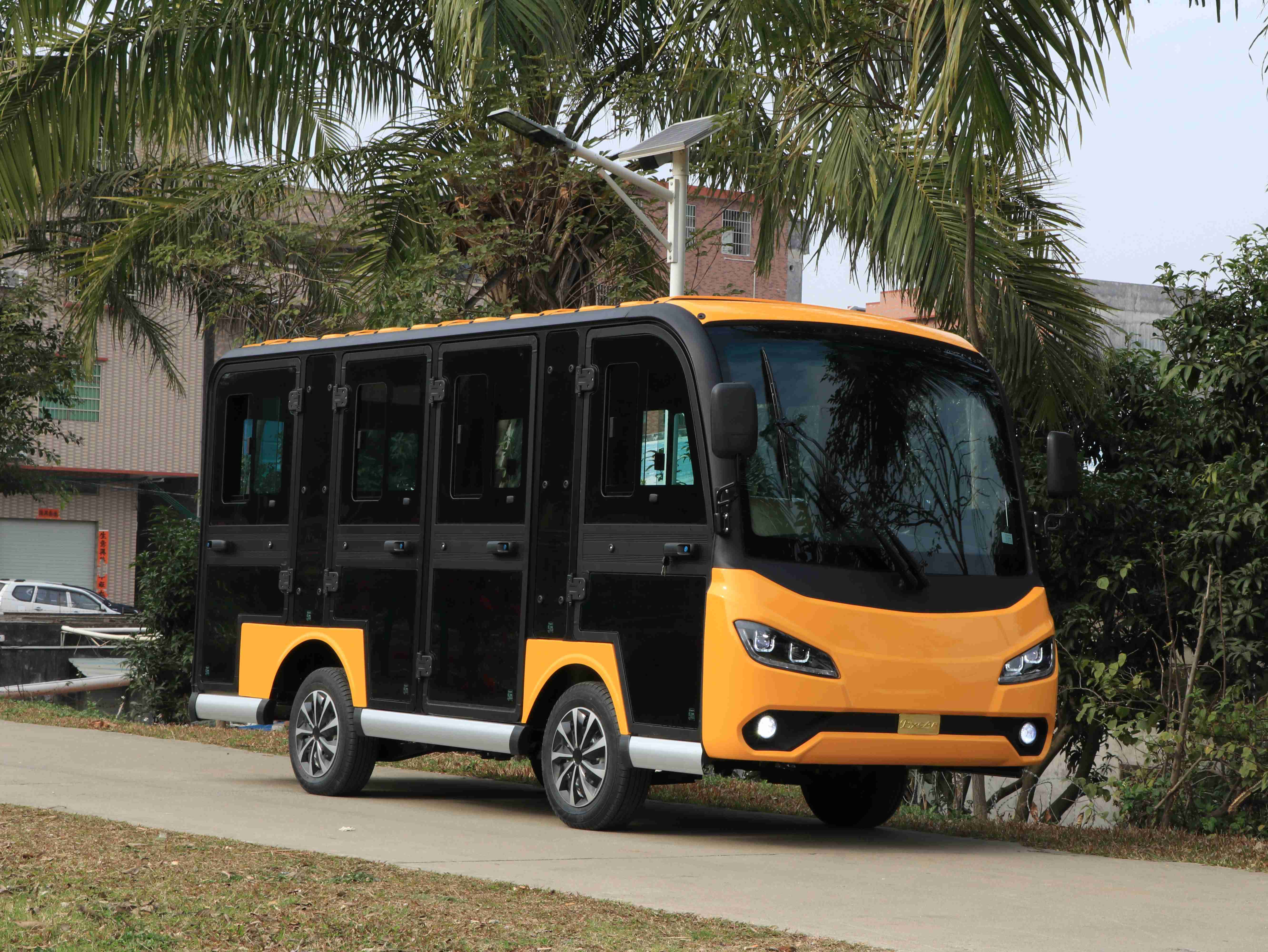 全新升级款11座f封闭式旅游游览电动观光车